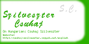 szilveszter csuhaj business card